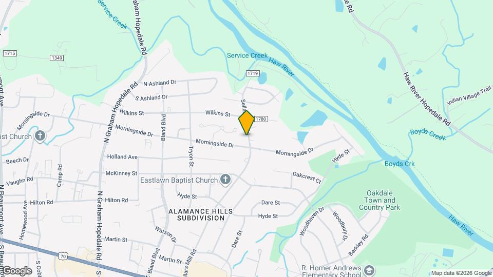 712 N Sellars Mill Rd Map and Location Details