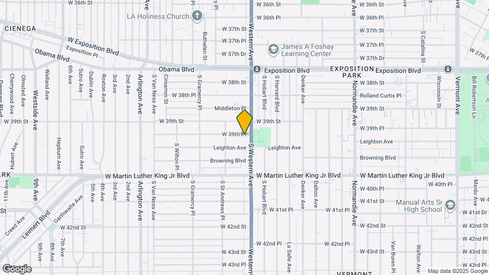 1614 W 39th Pl Map and Location Details