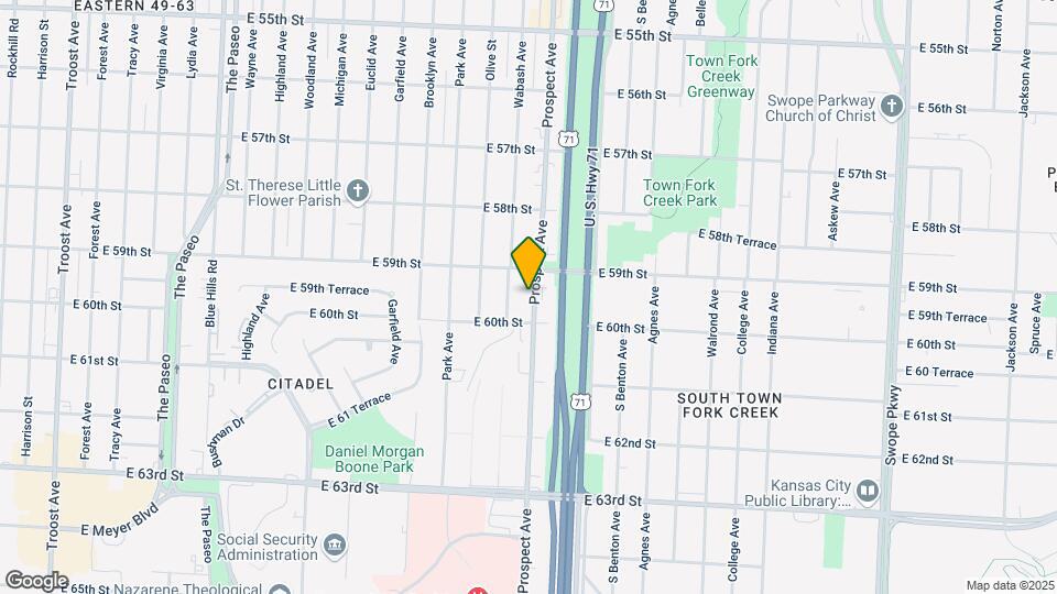 5926 Prospect Ave Map and Location Details