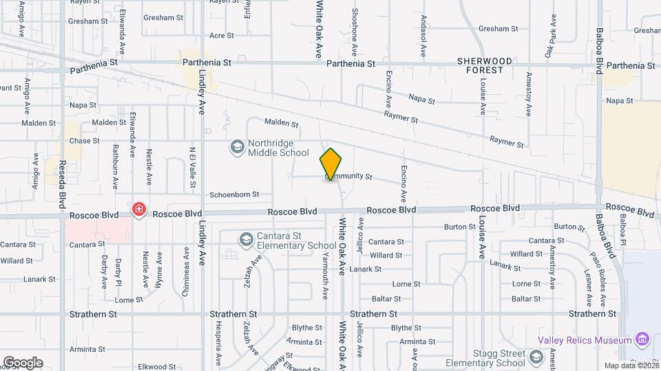 8345 White Oak Ave Map and Location Details