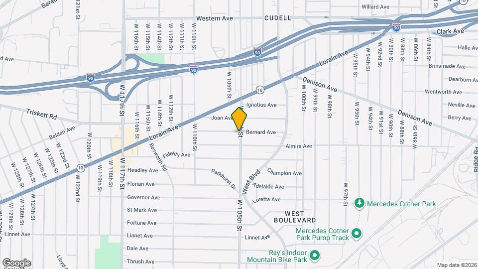 3292 W 105th St Map and Location Details