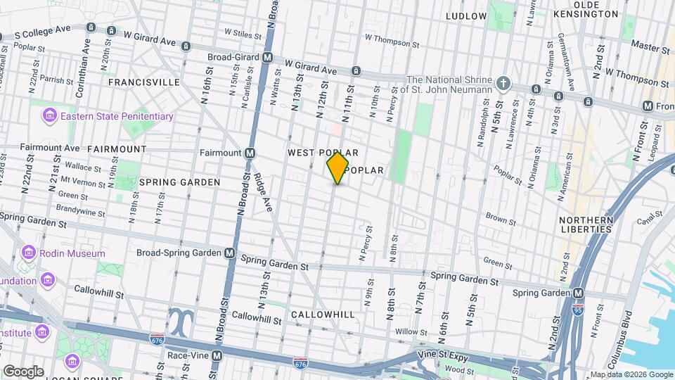 675 N 11th St, Unit 1f Loft studio Map and Location Details