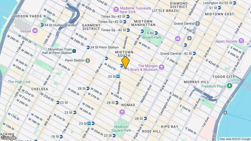 50 W 34th St. Mapa y Detalles de la Ubicación
