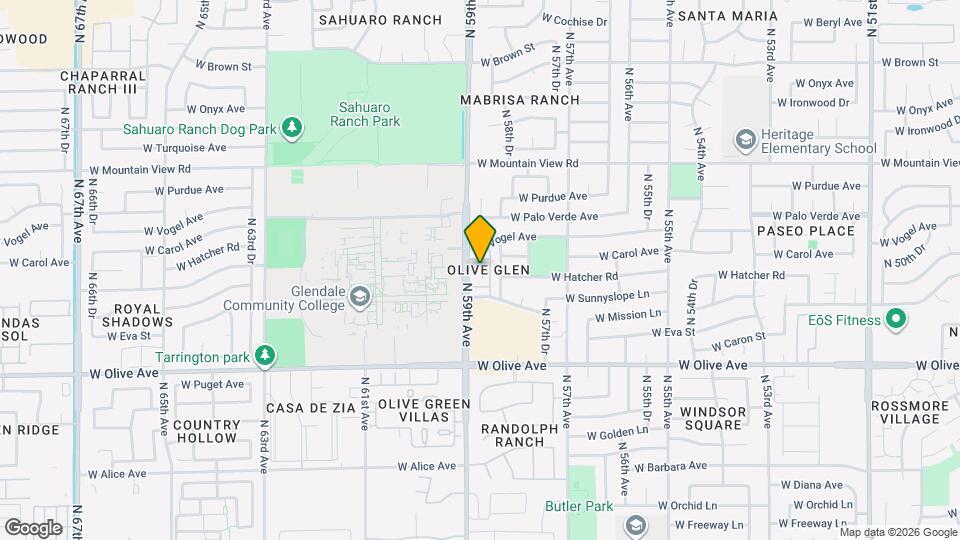 9415 N 59th Ave Mapa y Detalles de la Ubicación
