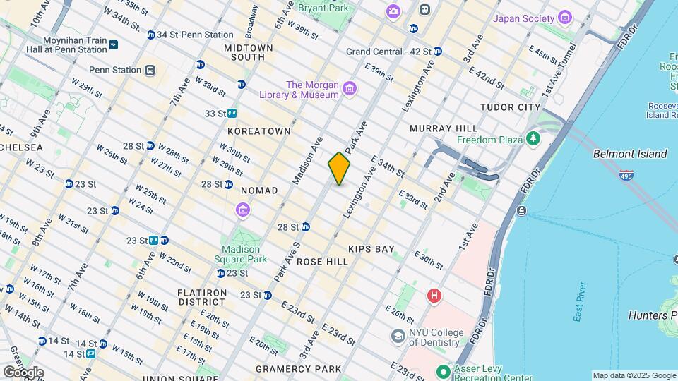 111 E 31st St Map and Location Details