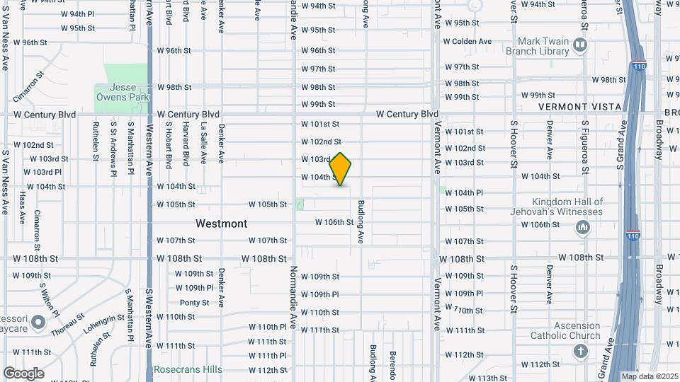 1235 W 105th St Map and Location Details