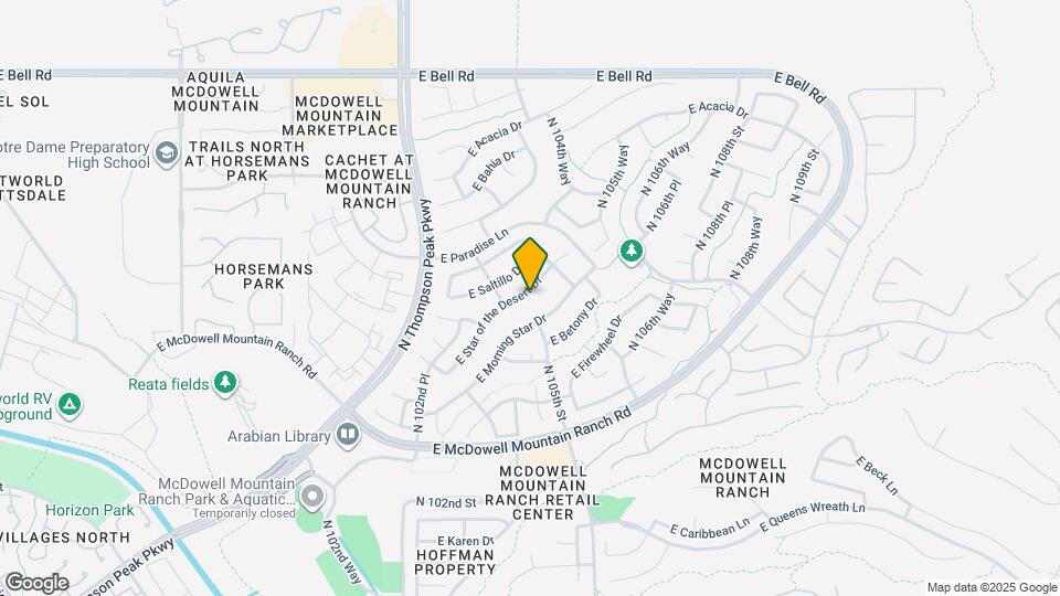 10465 E Star of the Desert Dr Map and Location Details