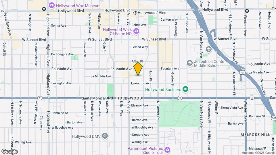 Hollywood Off-Vine Apartments Map and Location Details