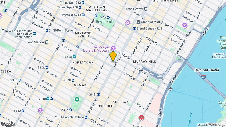 10 Park Ave Tenants Corp Map and Location Details