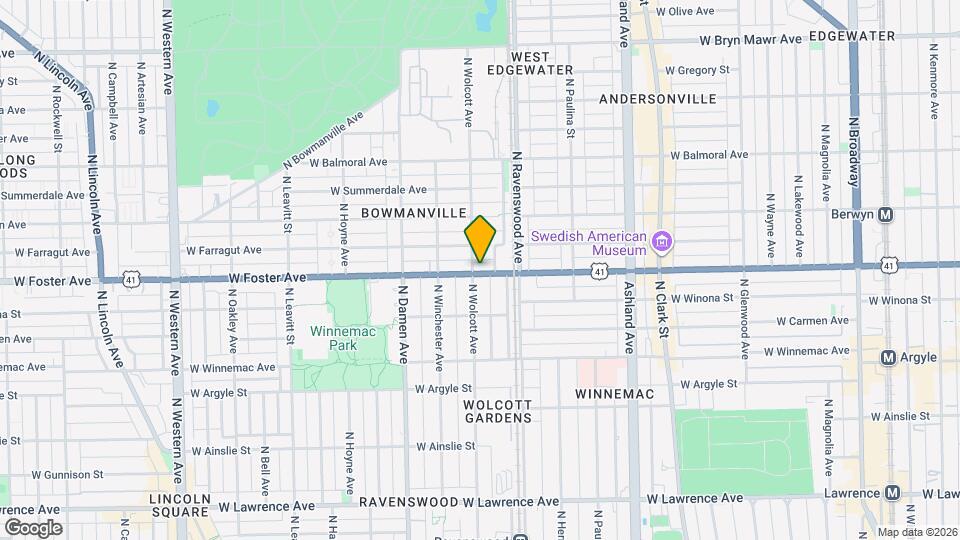 1836 W Foster Ave Map and Location Details