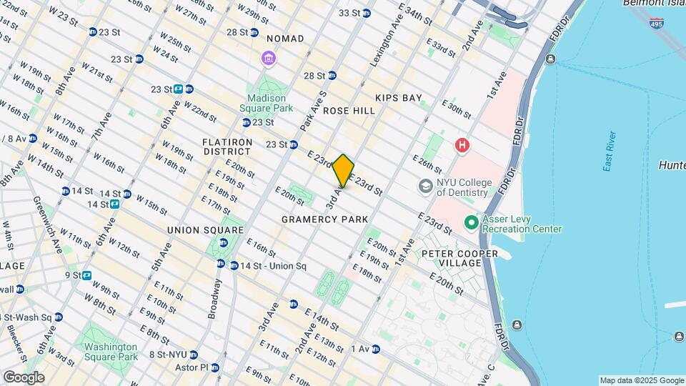 202 E 22nd St, Unit 22F Mapa y Detalles de la Ubicación