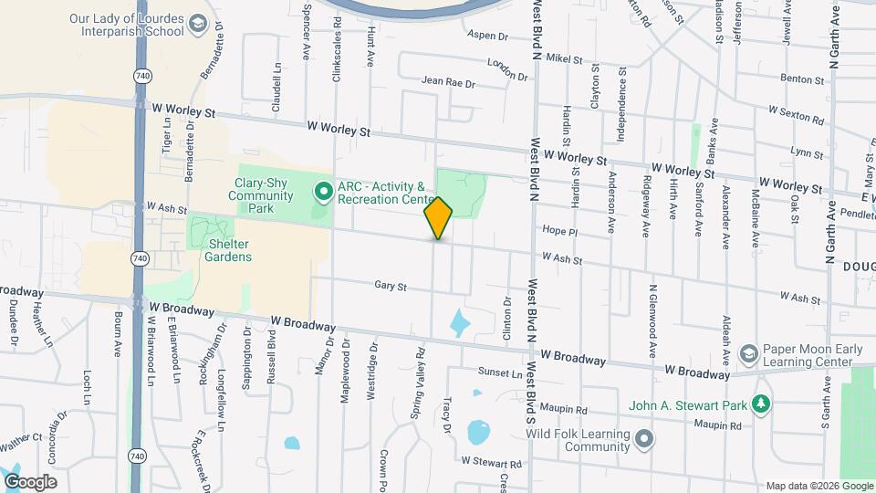 1216 W Ash St Map and Location Details