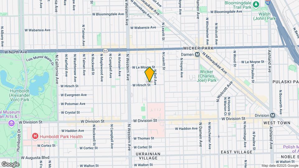 1401 N Oakley Blvd Map and Location Details