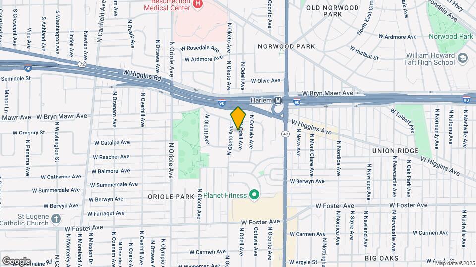 5542 N Odell Ave Map and Location Details