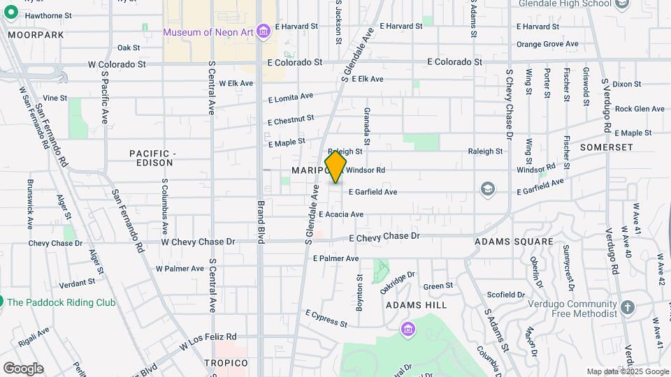 821 S Mariposa St Mapa y Detalles de la Ubicación