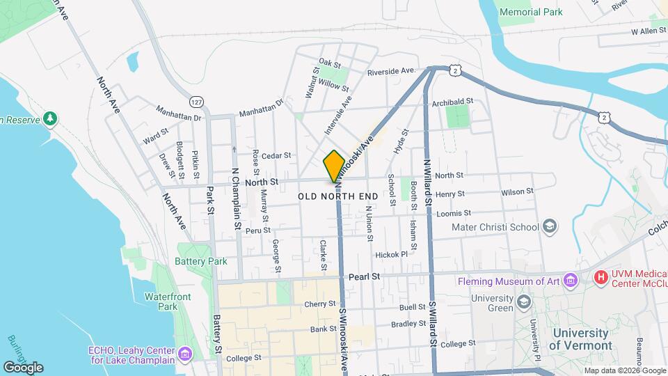 137 N Winooski Ave Map and Location Details