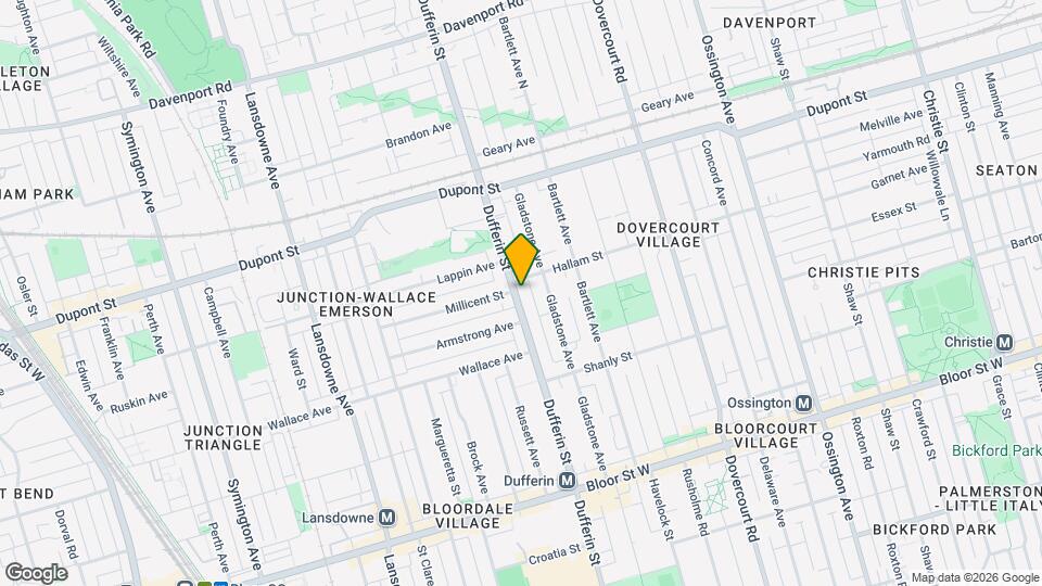 1203 Dufferin St Map and Location Details