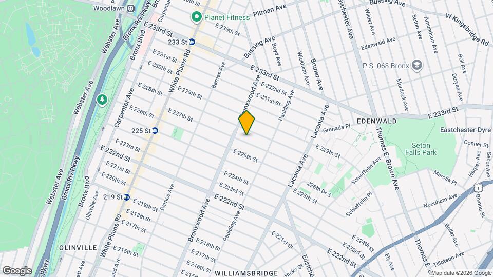 923 E 227th St Map and Location Details