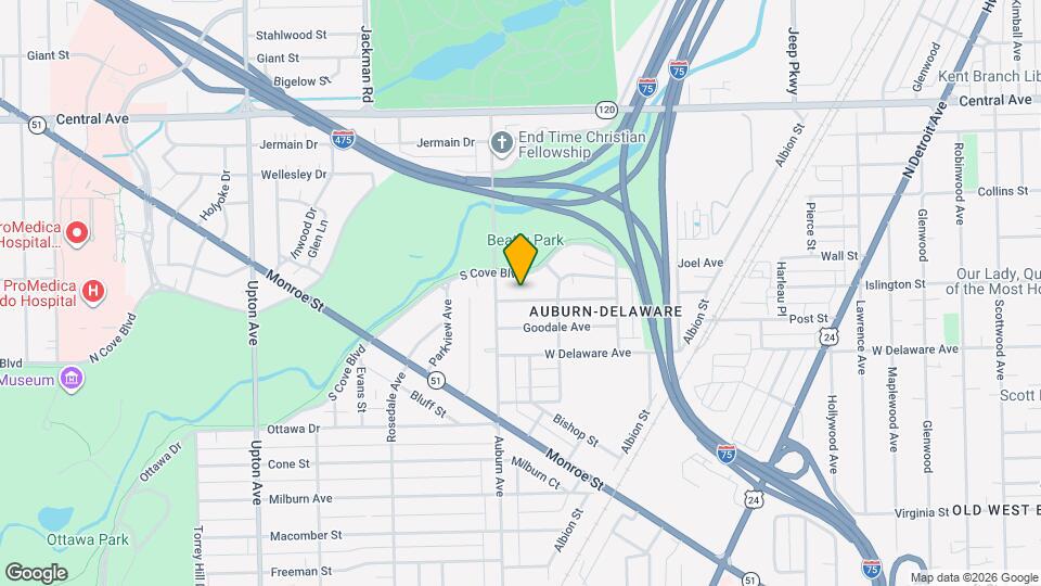 1436 Palmetto Ave Map and Location Details