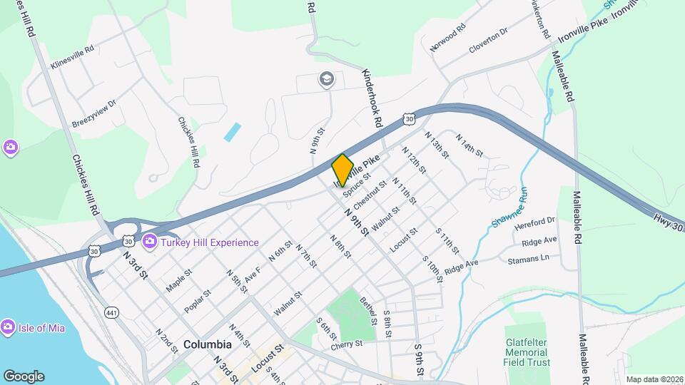 913 Spruce St Map and Location Details