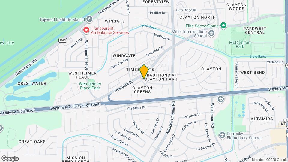 15910 Clayton Bend Dr Map and Location Details