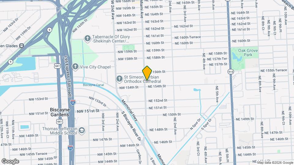 15425 N Miami Ave Map and Location Details