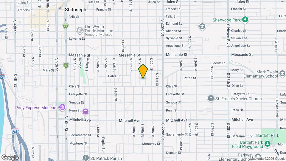 831 S 19th St Map and Location Details