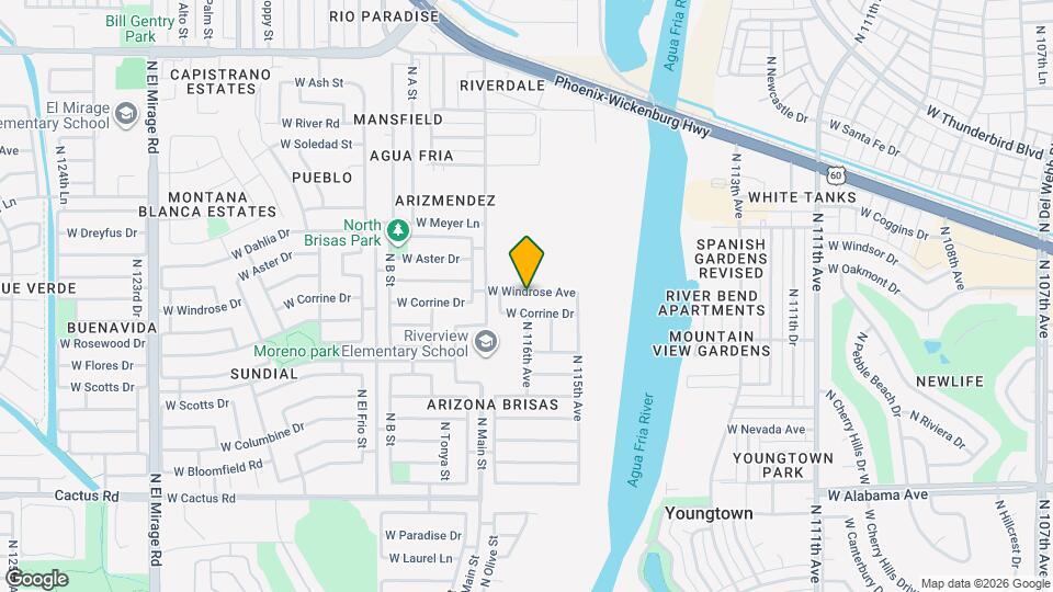11601 W Windrose Ave Mapa y Detalles de la Ubicación