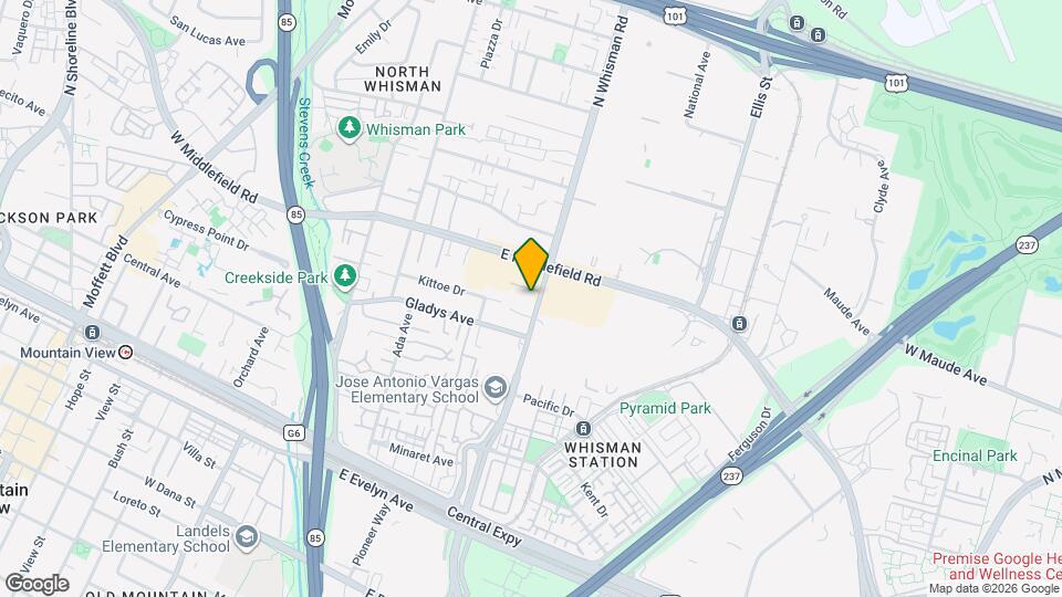 264 N Whisman Rd Map and Location Details