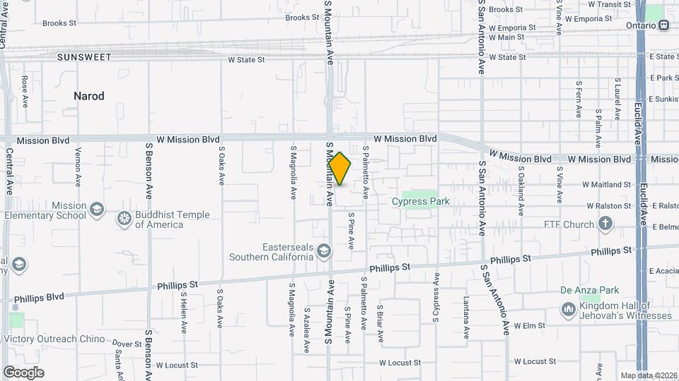 959 S Mountain Ave Map and Location Details