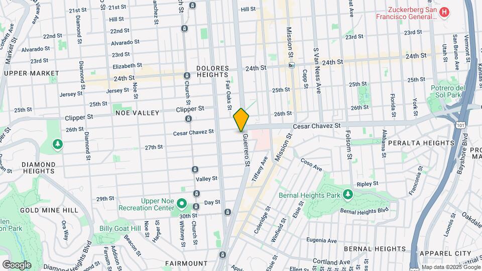 1482 Guerrero St Map and Location Details