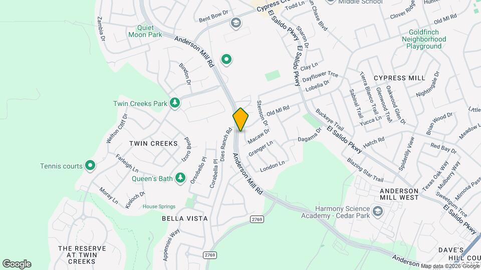 2605 Grist Ln Map and Location Details