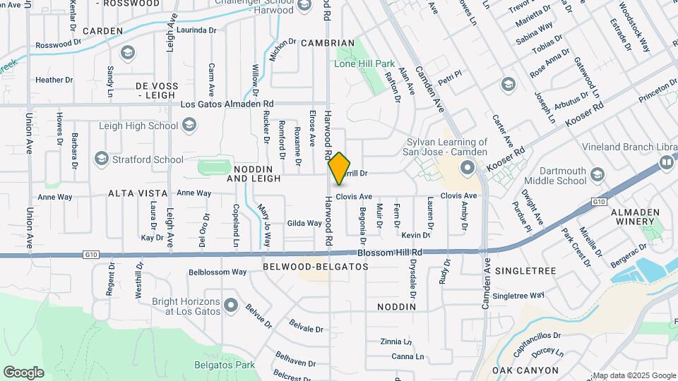 1735 Clovis Ave Mapa y Detalles de la Ubicación