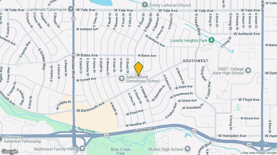 3054 S Raleigh St Map and Location Details