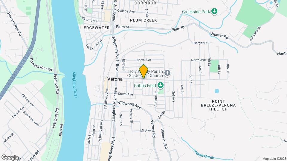 500 Center Ave Map and Location Details