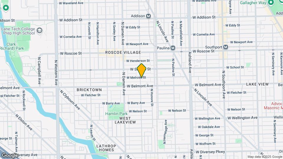 1847 W Melrose St Map and Location Details