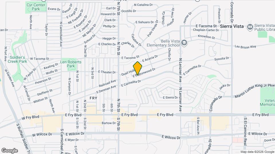 1016 E Cottonwood Dr Map and Location Details