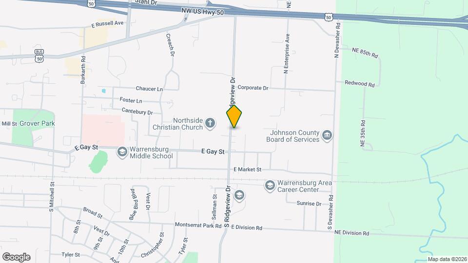 411 N Ridgeview Dr Map and Location Details