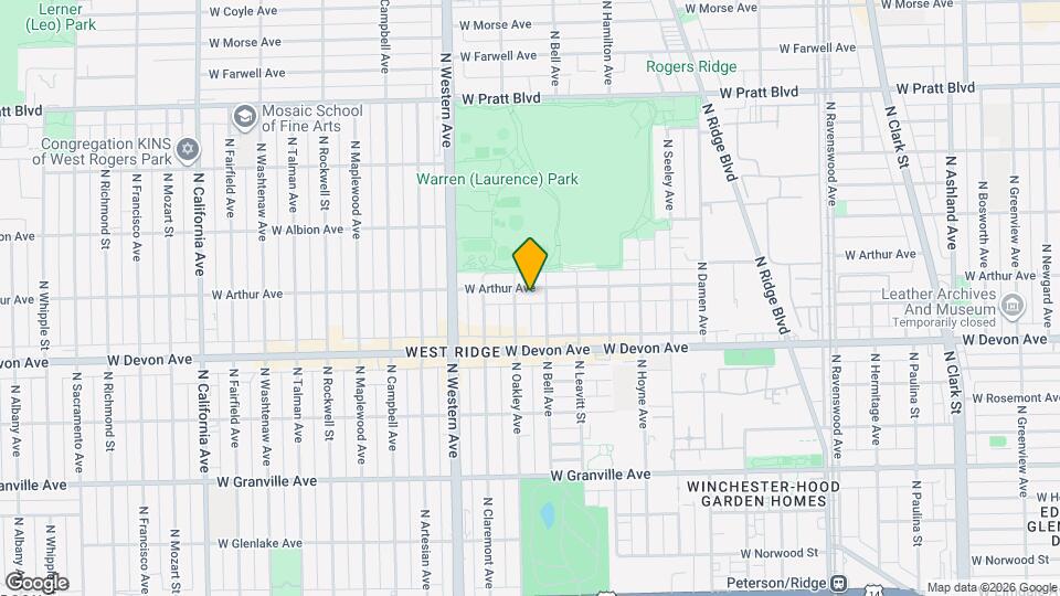 2249 W Arthur Ave, Unit 1 Map and Location Details
