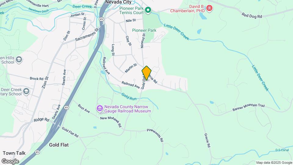 10879 Gold Flat Rd Map and Location Details