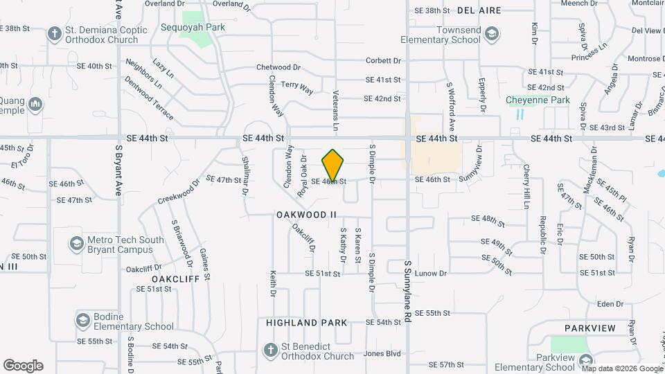 3916 SE 46th St Map and Location Details