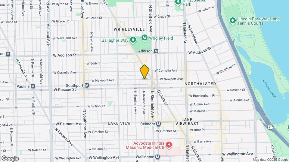 1027 W Newport Ave Map and Location Details