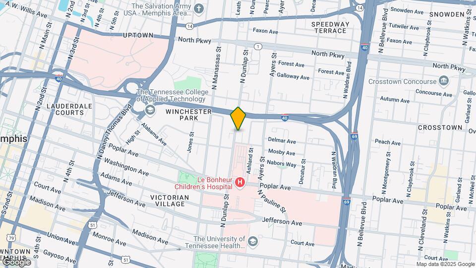 310 N Dunlap St Map and Location Details