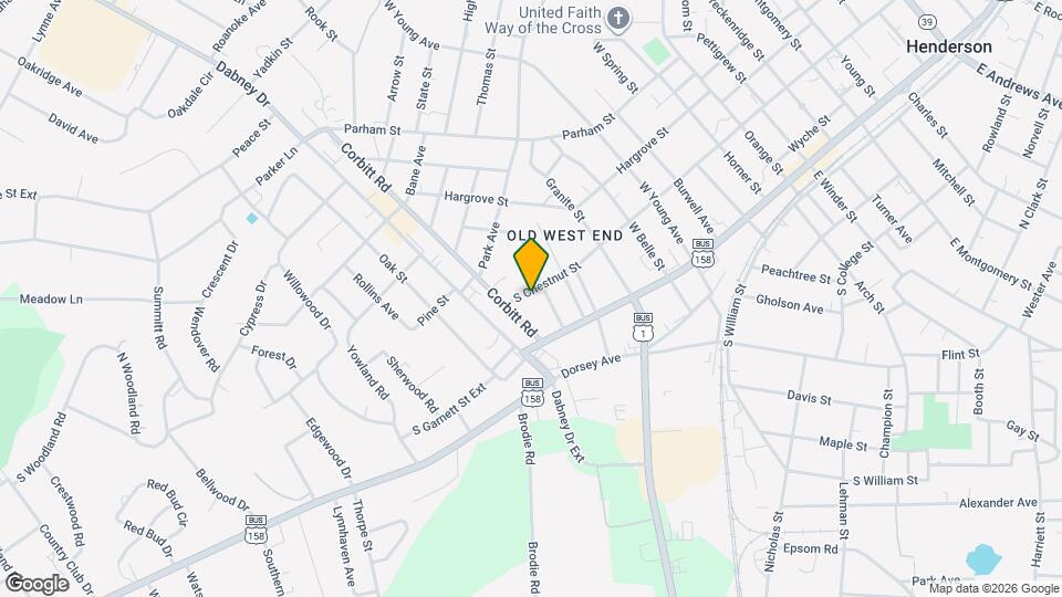 1307 S Chestnut St Map and Location Details