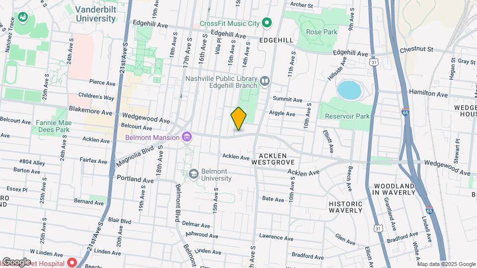 1302 Wedgewood Ave Map and Location Details