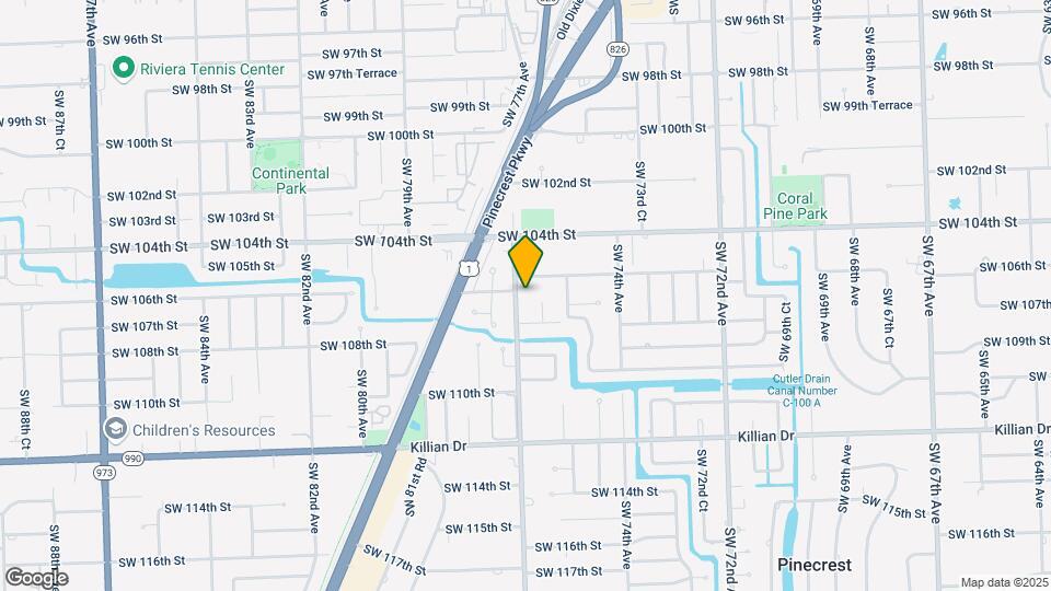 10621 SW 77th Ave Map and Location Details