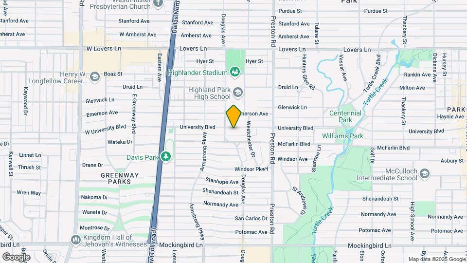 4225 University Blvd Mapa y Detalles de la Ubicación
