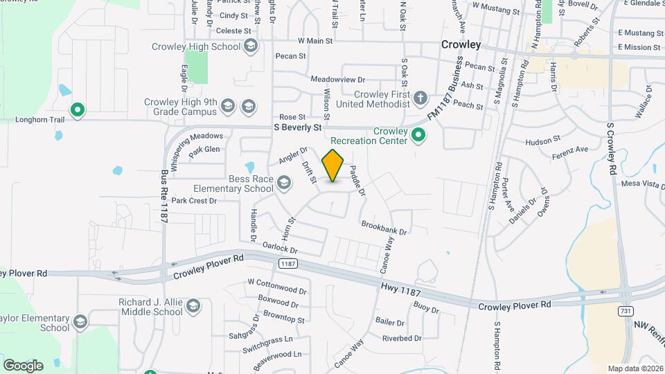 633 Horn St Map and Location Details