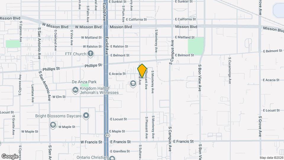 1377 S Sultana Ave Map and Location Details