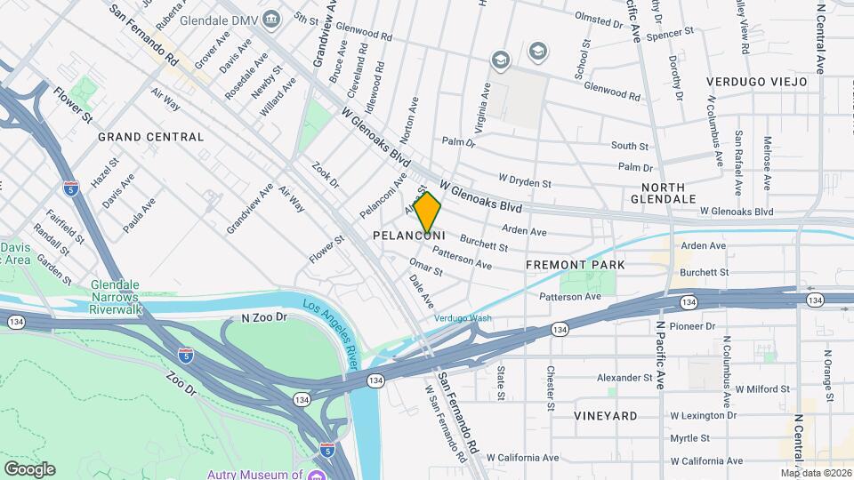 826 Highland Ave Map and Location Details